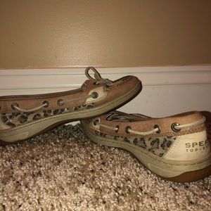 Cheetah print sperrys